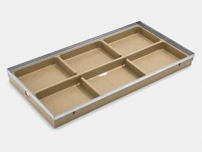 Apavu tīrīšanas vanniņa Aco Vario 00400, polimērbetons, cinkotais tērauds, 100 cm x 50 cm