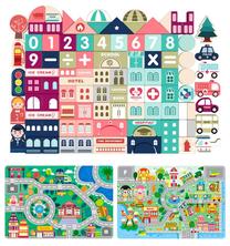Edukacinis žaislas Lean Toys Urban Traffic Building Blocks, įvairių spalvų, 100 vnt.