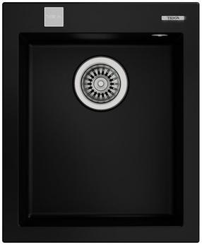 Virtuvinė plautuvė Teka Forsquare 34.40 TG Black, akmens masė, 34 cm x 50 cm x 20 cm, juoda sp.