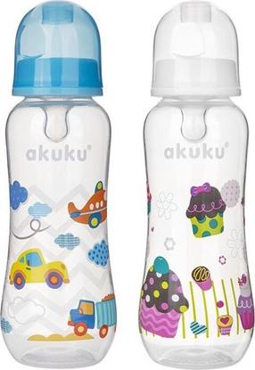Kūdikių buteliukas Akuku, 250 ml, 0 mėn., (spalva/dizainas parenkami atsitiktine tvarka)