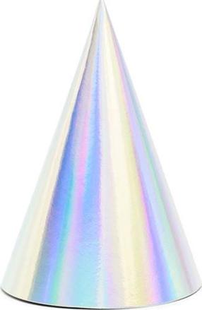 Cepure Party Deco 511030, sudraba krās., 17 cm, 6 gab.