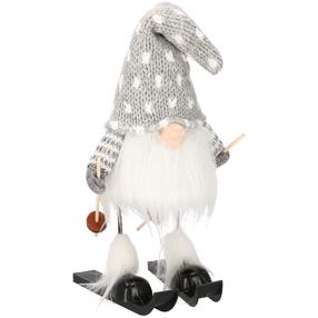 Kalėdinė dekoracija, "Nykštukas" Springos Gnome CA0682, 33 cm, pilka sp.