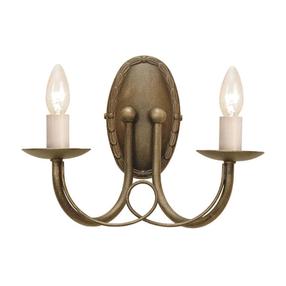 Valgusti seinale Elstead Lighting Minster 2, E14, 2, valge v. / kuldne v.