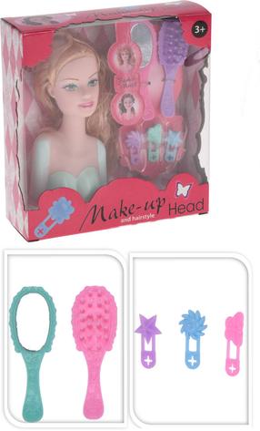 Голова куклы с аксессуарами Make-up S34937110, 13 см, многоцветный