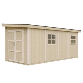 Sodo sandėliukas Timbela SmartSide M940, 530 cm x 248 cm x 231 cm, rusva sp.