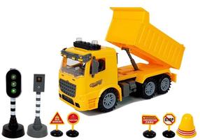 Rotaļu kravas automašīna Lean Toys Citu Engineering Truck LT7583, daudzkrāsaina