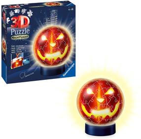 3D пазл Ravensburger Pumpkin Head 11253, 12.9 см x 12.9 см, 74 шт., oранжевый цв.