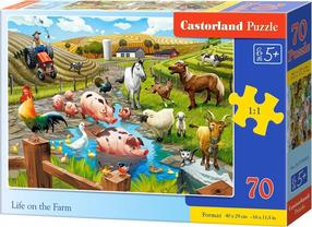 Dėlionė Castorland Life On The Farm 342941, 29 cm x 40 cm, 70 vnt., įvairių spalvų