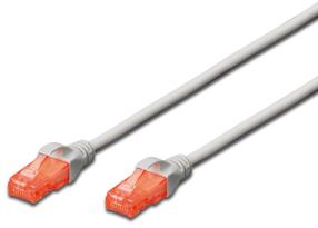 Laidas Digitus CAT 6 U/UTP RJ-45 8P8C, RJ-45 8P8C, 3 m, pilka sp.