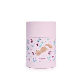 Termosas maistui Miniland Thermy Mini Squirrel, 600 ml, 0 mėn., 10.9 cm, nerūdijantysis plienas, rožinė sp.