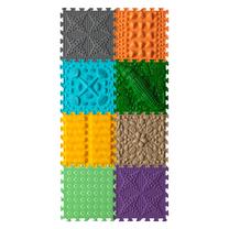 Sensorinis masažinis kilimėlis Sets OTN Crocodile Here, 25 cm x 25 cm, 8 vnt, įvairių spalvų