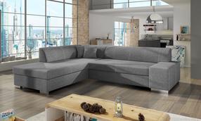 Kampinė sofa Porto Sawana 21, pilka sp., kairinė, 217 x 278 cm x 74 cm