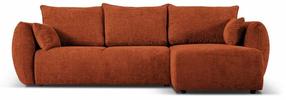 Kampinė sofa - lova Cosmopolitan Design Matera, brick red s., dešininė, 173 x 253 cm x 86 cm