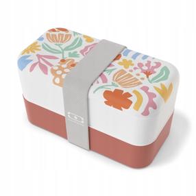 Контейнер для еды Aptel Bento Graphic Papercut, 1 л, белый цв./многоцветный