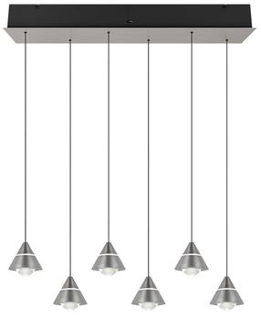 Šviestuvas lubų Trio Romeo, LED, 2300 - 4000 °K, 6 x 7 W, nikelio sp. / juoda sp.