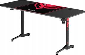 Datorspēļu galds Diablo X-Mate 1600, 160 cm x 75 cm, 75 cm, melna krās./sarkana krās.