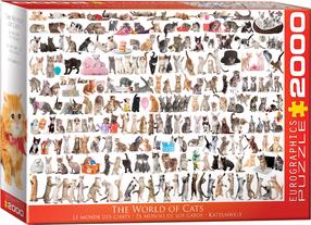 Pusle Eurographics The World of Cats 8220-0580, 96.8 cm x 67.6 cm, 2000 tk, mitmevärviline