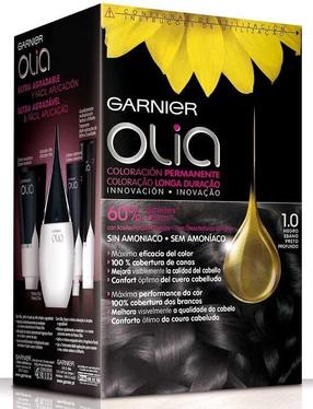 Matu krāsa Garnier Olia Midnight, black ebony krās., 1.0, 60 ml