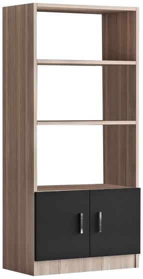 Pastatoma lentyna Kalune Design Vario D, ąžuolo sp./juoda sp., 140 cm x 63.6 cm x 37.6 cm