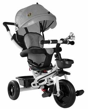 Triratukas Lean Trike PRO300, juoda sp./pilka sp.