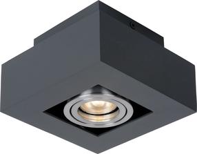 Светильник потолочный Italux Casemiro IT8002S1-BK/AL, GU10, 1 x 50 Вт, черный цв. / черный цв.