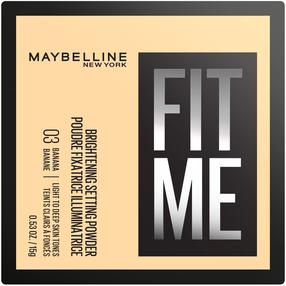 Birstošais pūderis Maybelline Fit Me Brightening Setting, dzeltena krās., 03 banana, 15 g