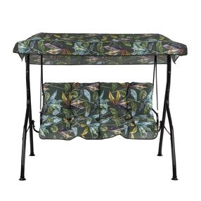 Lauko sūpynės Patio Tora Black Edition, juoda sp./žalia sp., 175 cm x 95 cm x 140 cm