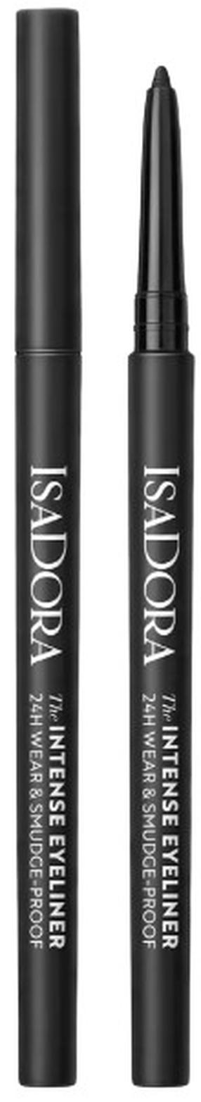 Acu zīmulis IsaDora The Intense 24H Wear & Smudge-proof, 0.35 g, intense black krās. 60