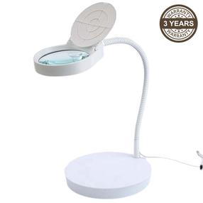Suurendusklaasiga laualamp Domoletti PD-4S-1, LED, 3.5W, valge v./valge v.
