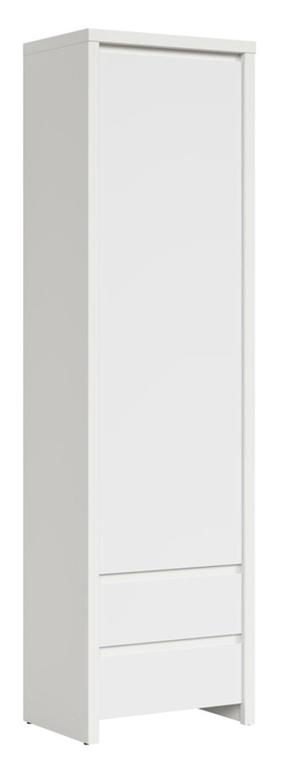 Spinta Kaspian S128-REG1D2S-BI/BIM, balta sp./šviesiai pilka sp., 40.5 cm x 56 cm x 200.5 cm