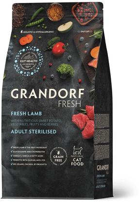 Sausas kačių maistas Grandorf Fresh Lamb Sterilized, ėriena, 0.400 kg