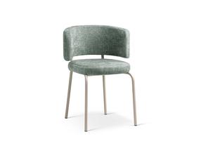 Kėdžių rinkinys Cosmopolitan Design Dora Chenille, matinė, pilka sp./šviesiai mėlyna sp., 57 cm x 58 cm x 75 cm, 2 vnt.