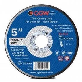 Griešanas disks leņķa slīpmašīnām CGW, 125 mm x 1 mm x 22.23 mm