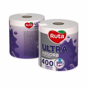 Papīra dvieļi Rūta Ultra Absorb, 3 sl