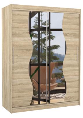 Шкаф ADRK Renzo 150, коричневатый цв., 58 см x 150 см x 200 см, с зеркалом