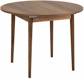 Valgomojo stalas išskleidžiamas Nordure Viona, riešuto sp., 100 - 131 cm x 100 cm x 75 cm