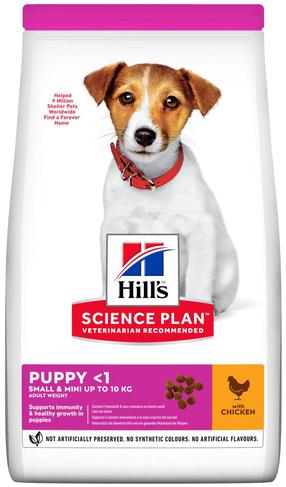 Sausas šunų maistas Hill's Science Plan Canine Puppy Small & Mini, vištiena, 1.5 kg