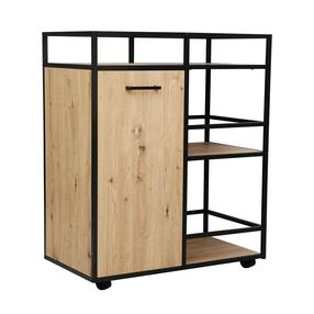 Spintelė Home4you Hedvig 40890, ąžuolo sp./juoda sp., 42 cm x 77.4 cm x 94 cm