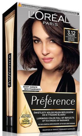 Plaukų dažai L’Oréal Paris Preference, toronto sp., 3.12, 160 ml