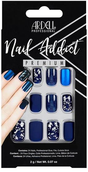 Priklijuojami nagai Ardell Nail Addict, matte blue, 27 vnt.