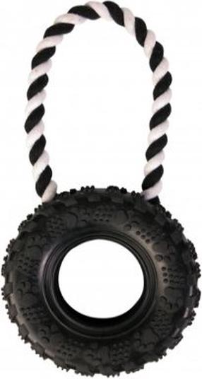 Mänguasi koerale, tassimiseks Trixie Tire Wheel 33702, 31 cm, Ø 15 cm, must v.