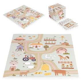Matt beebidele - pusle EcoToys Farm, 90.5 cm x 90.5 cm, 21 tk, pruun v./roheline v.