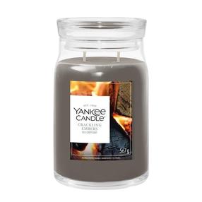 Svece, aromātiskā Yankee Candle Home crackling embers, 60 - 90 h, 567 g, pelēka krās.
