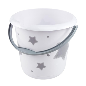 Бытовые ведра Keeeper Stars, 10 л, белый цв.