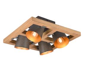 Светильник потолочный Trio Bell 601900467, E14, 4 x 25 Вт, коричневый цв./никелевый цв. / коричневый цв.