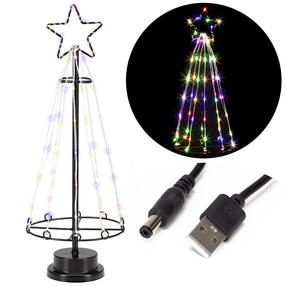 Dekoracija "Eglutė" Springos Christmas CL1238 su LED apšvietimu, 45 cm, balta sp.