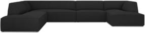 Kampinė sofa Micadoni Home Ruby Panoramic 7 Seats, grafito sp., kairinė, 366 x 273 cm x 69 cm