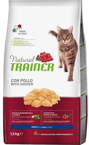 Sausas kačių maistas Natural Trainer Adult Chicken, vištiena, 1.5 kg