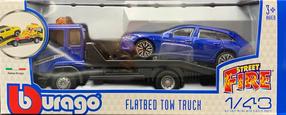  Auto pārvadātājs Bburago Street Fire Flatbed Tow Truch GXP-777301, 1:43, zila krās./melna krās.