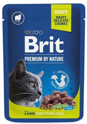 Влажный корм для кошек Brit Premium By Nature Sterilised Lamb, баранина, 0.1 кг